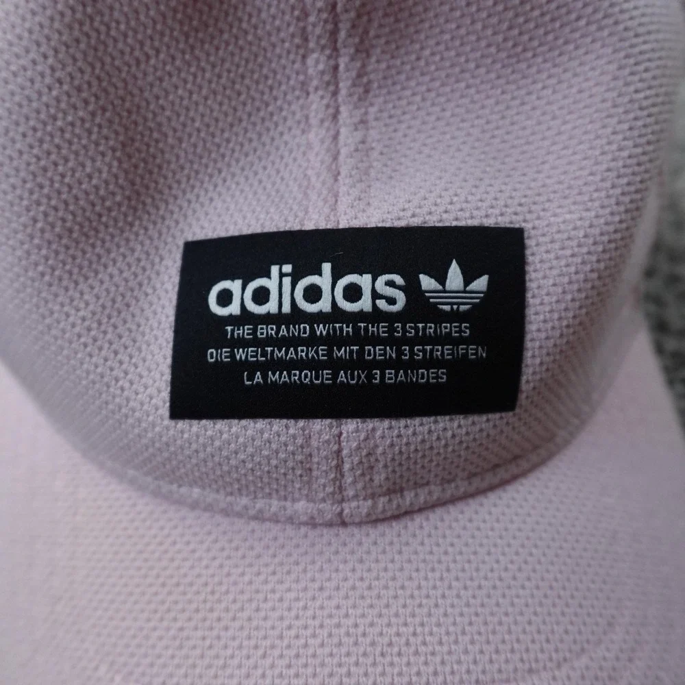 Adidas Hat Cap Mens One Size Pink Adjustable Strap Back Trefoil Patch Casual Gym